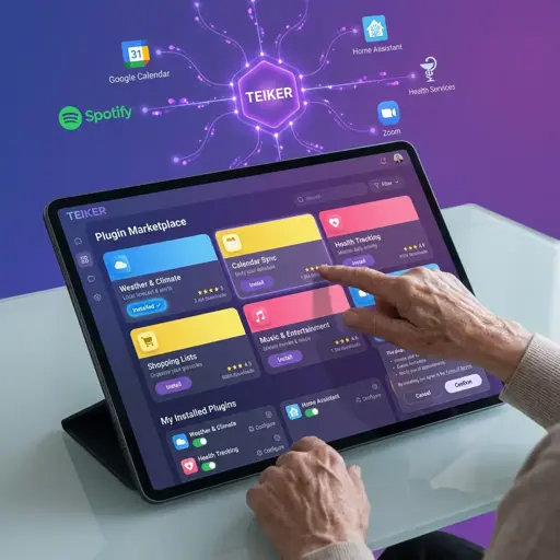 Plugin system showing modular API integrations and extensibility
